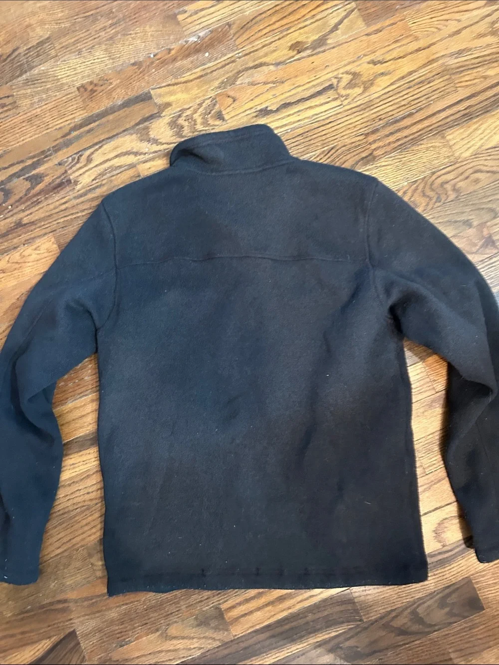 The North Face Black Fleece Zip-Up Jacket with White Logo